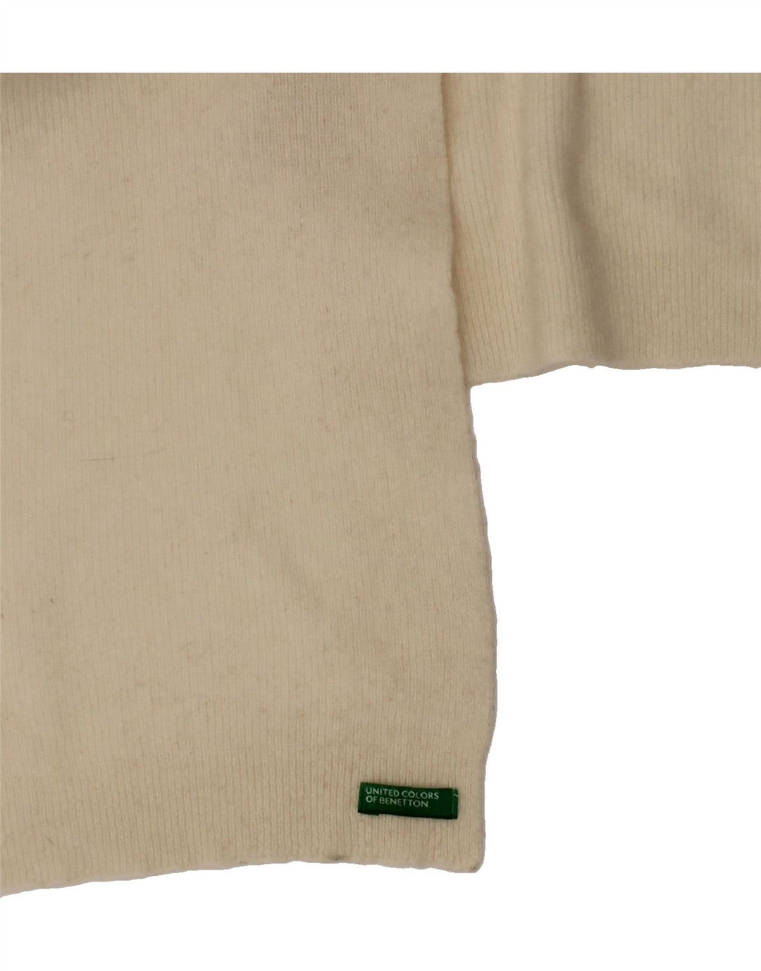 BENETTON Womens Rectangle Scarf One Size Off White Vintage Benetton and Second-Hand Benetton from Messina Hembry 