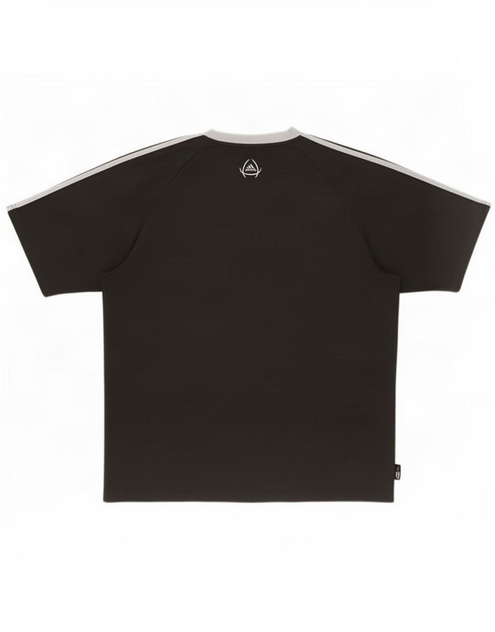 Adidas Herren Climalite T-Shirt Top Large Schwarz Colourblock Polyester