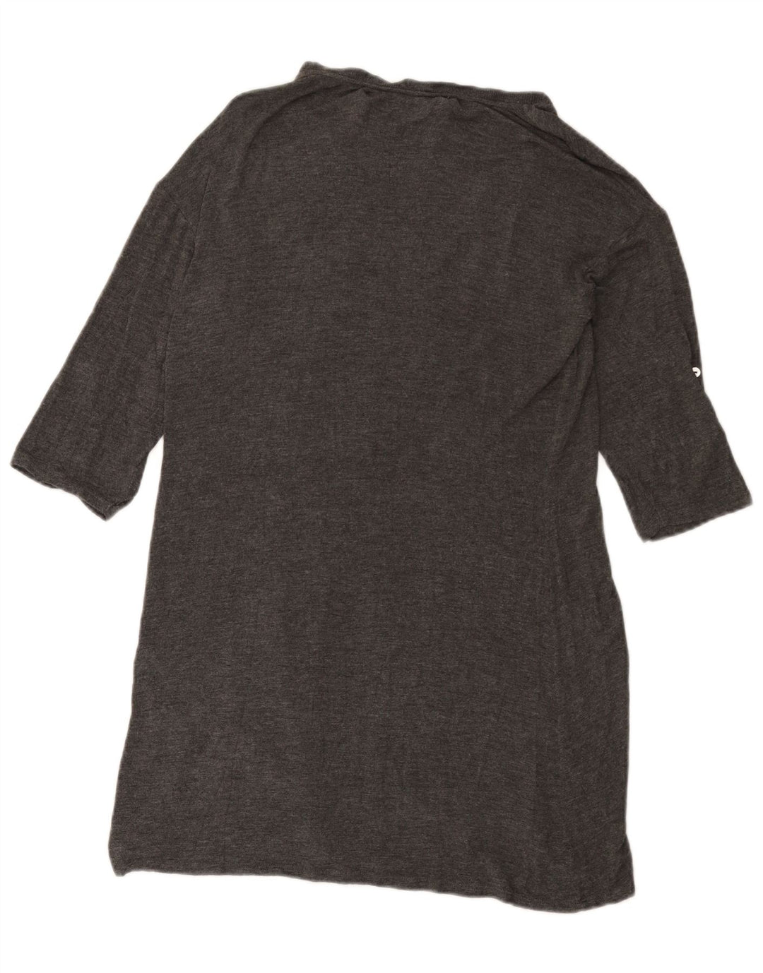 Zara Damen-Basic-Kleid mit 3/4-Ärmeln, UK-Größe 44, Größe L, graue Viskose