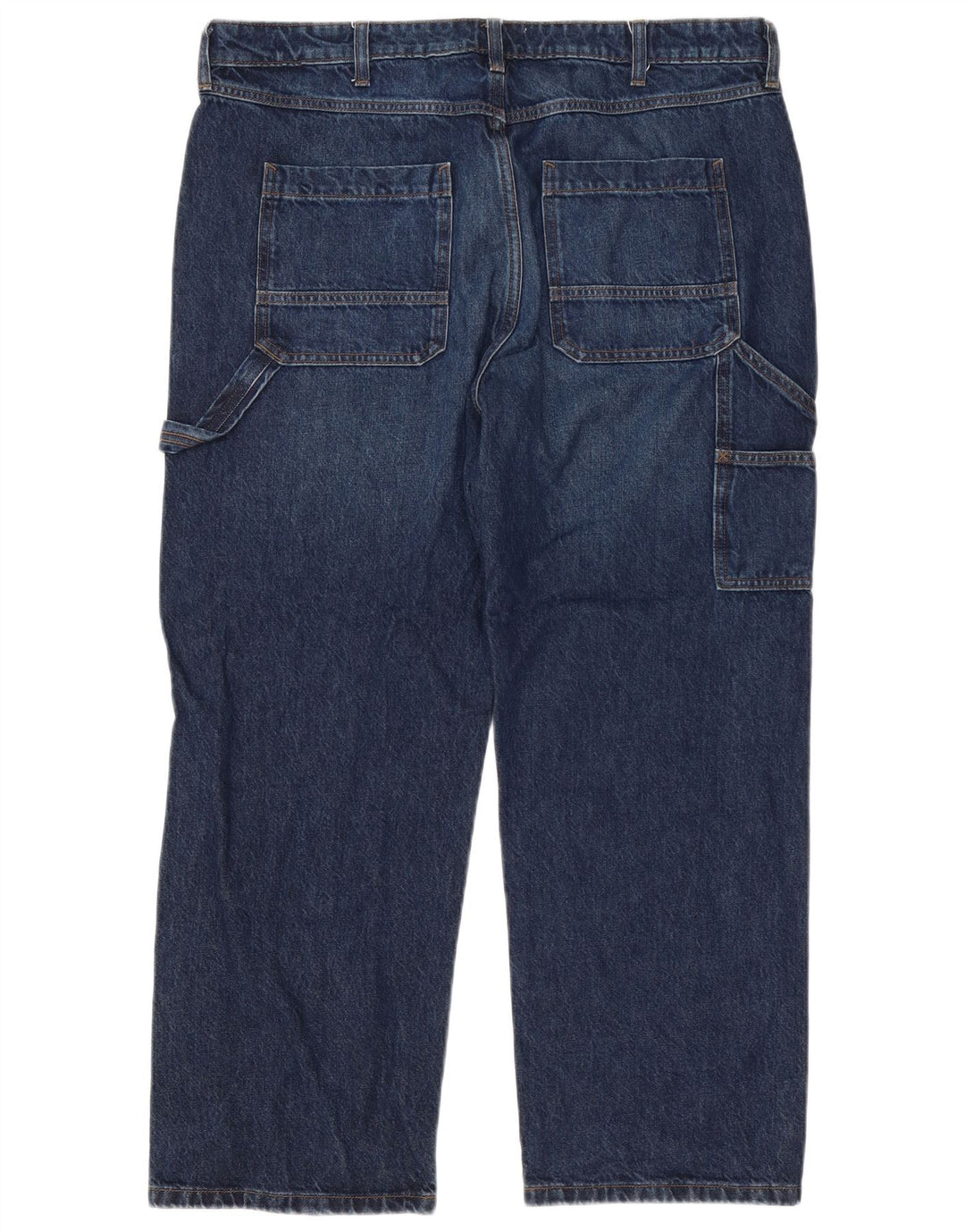 Marks & Spencer Herren Cargo Loose Jeans W38 L29 Marineblau Baumwolle