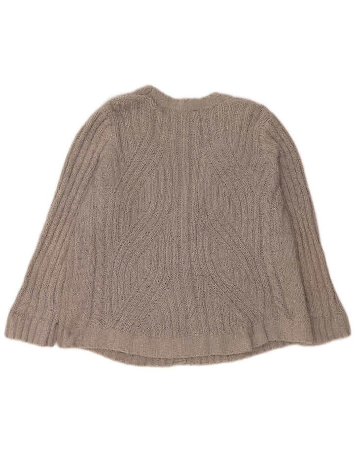 Marks & Spencer Damen-Strickjacke in Übergröße, Gr. 18, XL, Grau, Polyester