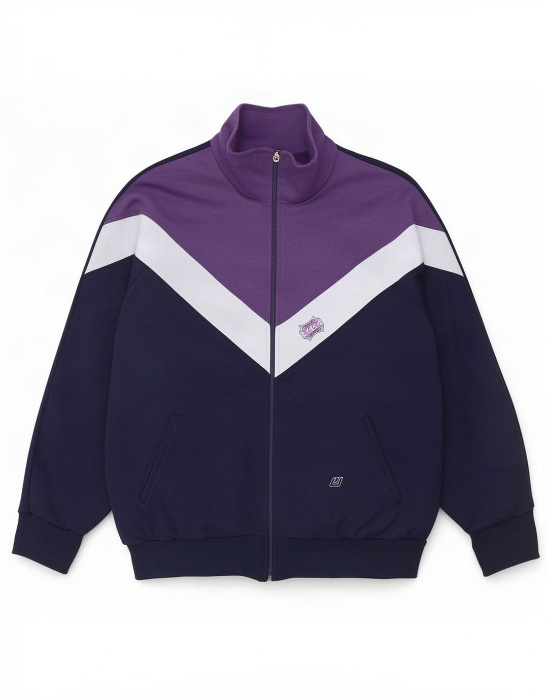 Wagner Moden Herren-Trainingsanzug-Oberteil, Jacke, groß, Marineblau, Farbblock