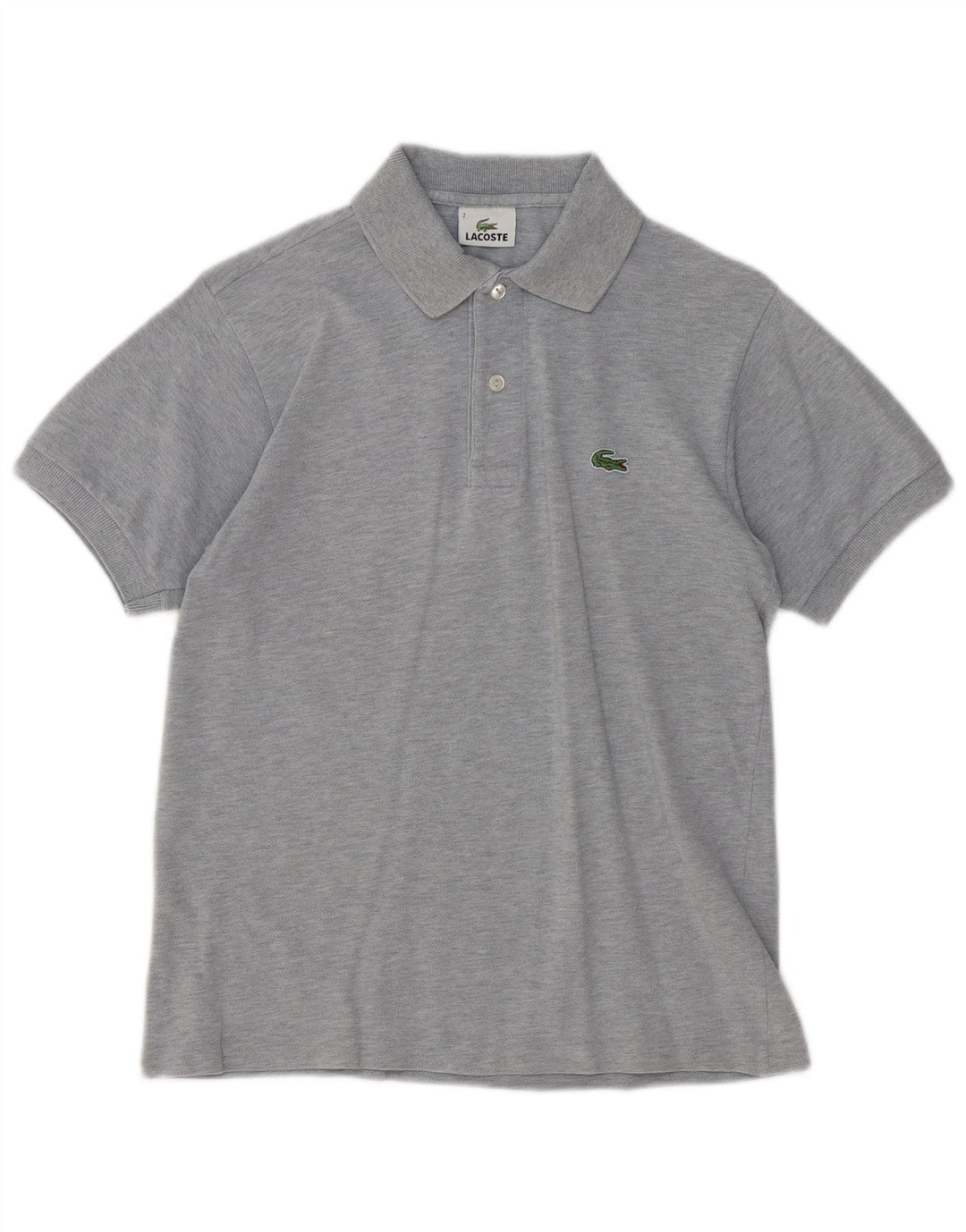 LACOSTE Herren-Poloshirt, Größe 2 XS, grau gefleckte Baumwolle
