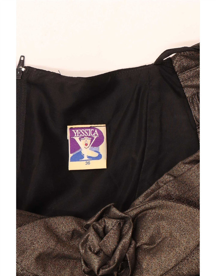 Yessica schulterfreies Damenkleid, EU 36, S, Schwarz, Colourblock-Polyester