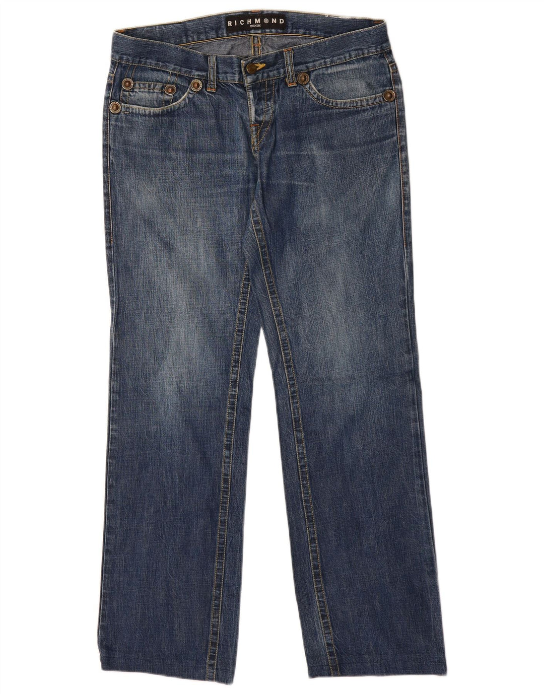 RICHMOND Mens Straight Jeans W32 L30  Blue Cotton