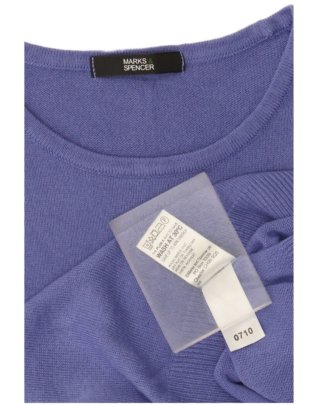 Marks & Spencer Damen-Pullover mit U-Boot-Ausschnitt, Gr. 14, Mittelviolett
