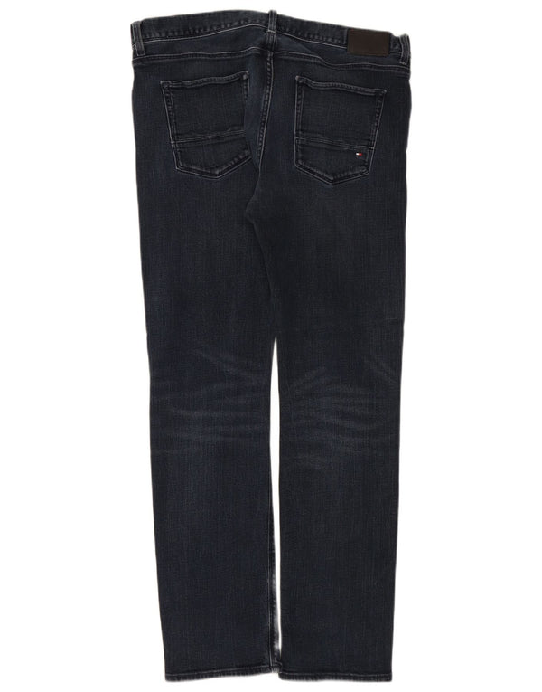 TOMMY HILFIGER Damen Denton Straight Jeans W36 L32 Marineblaue Baumwolle