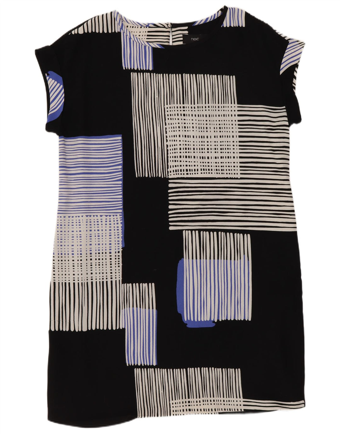 Next Damen-Etuikleid, Gr. 44, groß, schwarzes, geometrisches Polyester