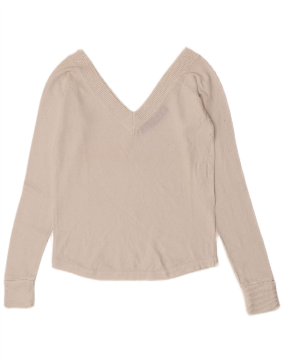 Zara Damen-Blusenoberteil, UK-Größe 44, Größe L, weiße Baumwolle