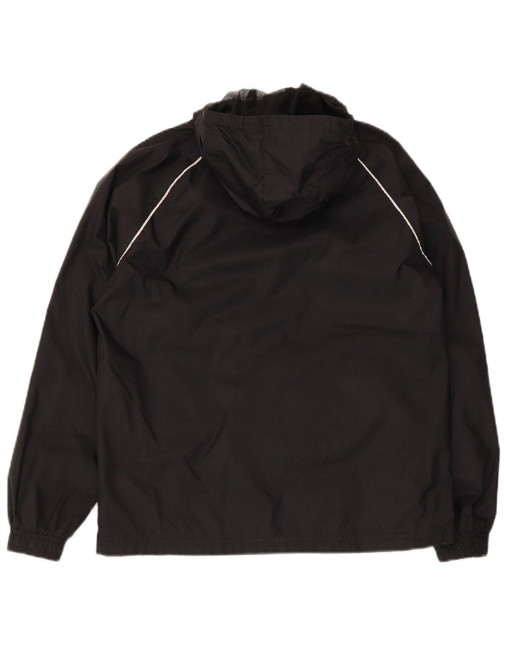 Adidas Regenjacke mit Kapuze für Jungen, 11–12 Jahre, schwarzes Polyester
