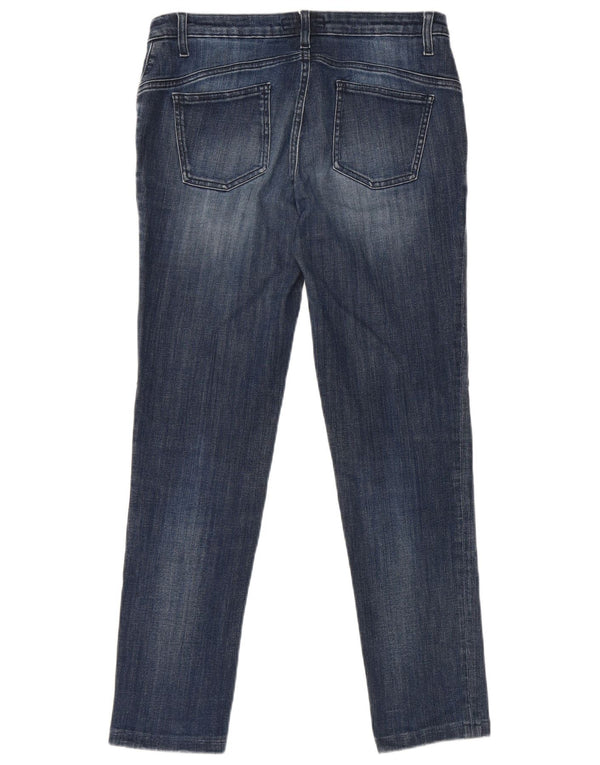 Trussardi Damen Slim Jeans W28 L28 Blaue Baumwolle
