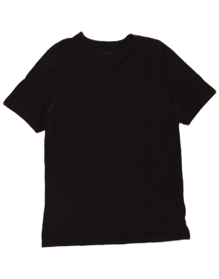 Hugo Boss Herren T-Shirt Top XL Schwarz Elastan