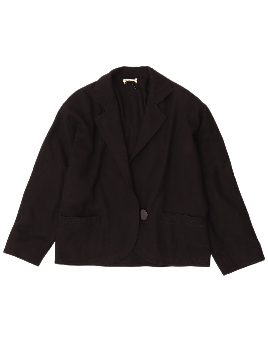 Aventura Damen-Blazer mit 1 Knopf, übergroß, Größe IT 44, mittelschwarz