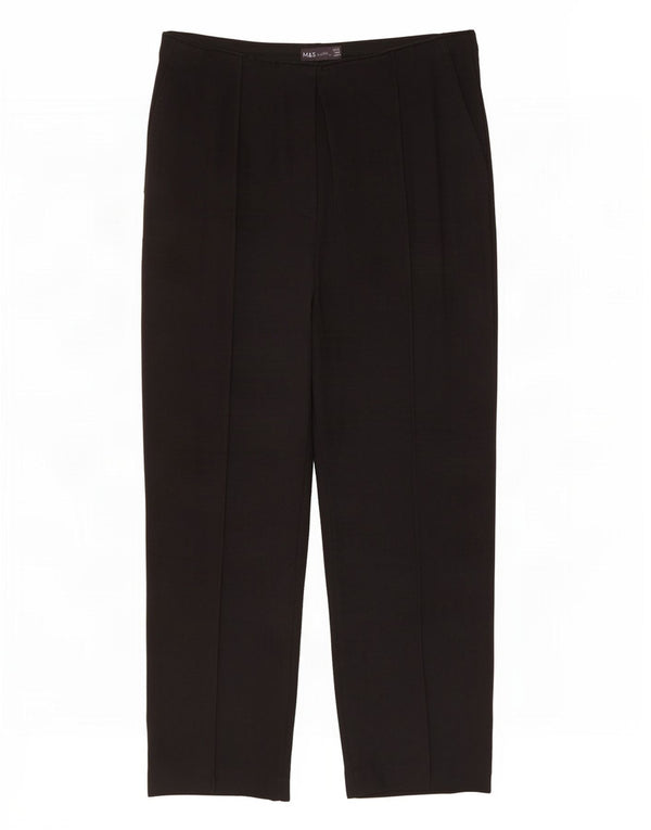 Marks & Spencer Damen Capri-Hose, gerade, gerade, UK 44, Größe L, W30, L23, Schwarz
