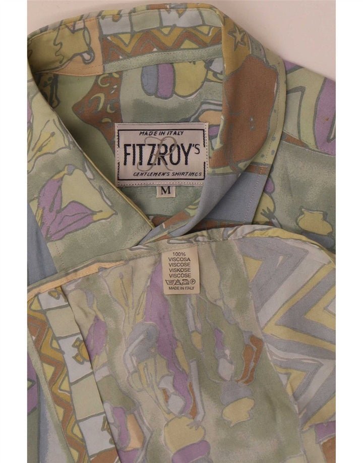 Fitzroy Mens Abstract Pattern Short Sleeve Shirt Medium Multicoloured