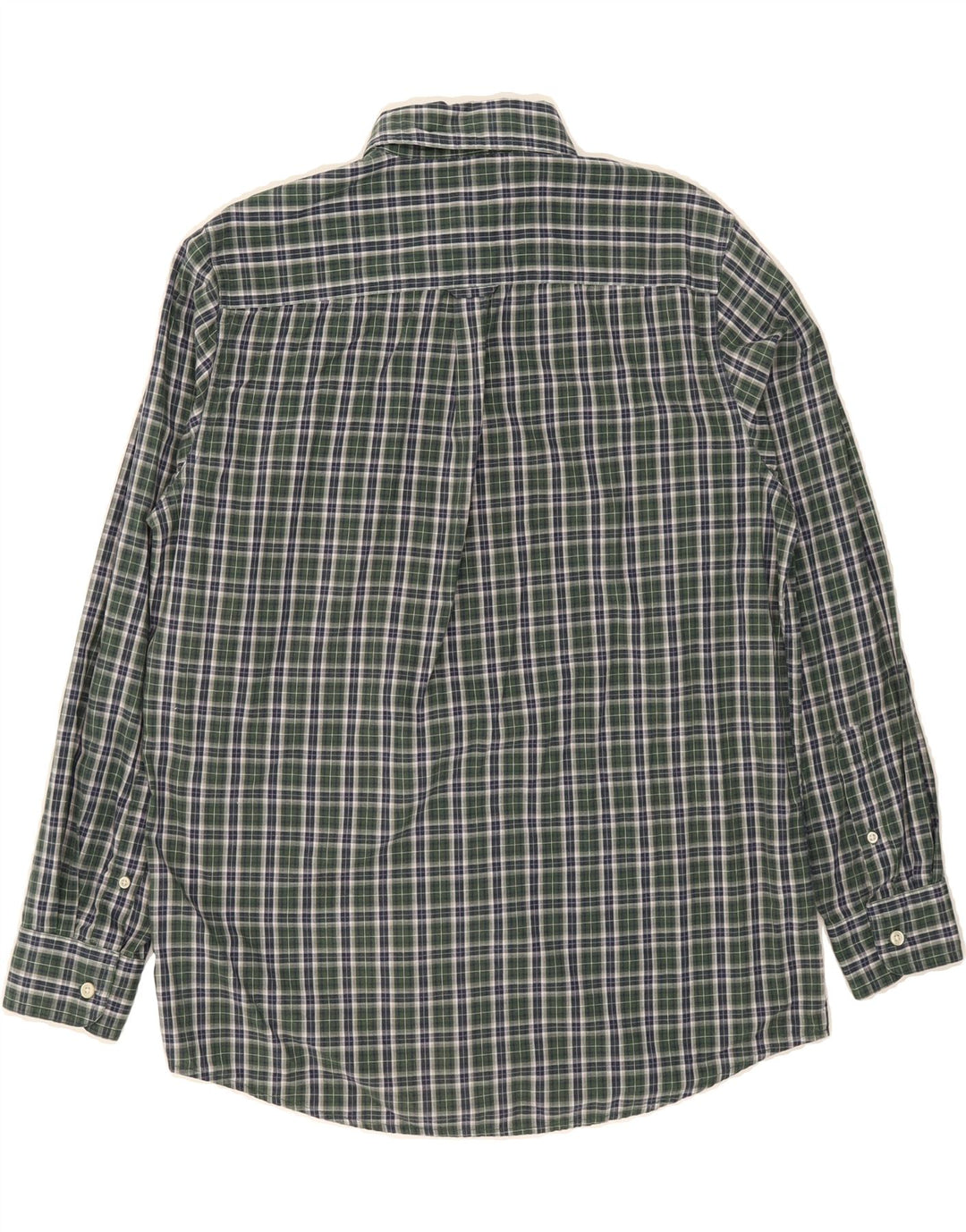 CHAPS Mens Easy Care Flannel Shirt Medium Green Check Cotton Vintage Chaps and Second-Hand Chaps from Messina Hembry 