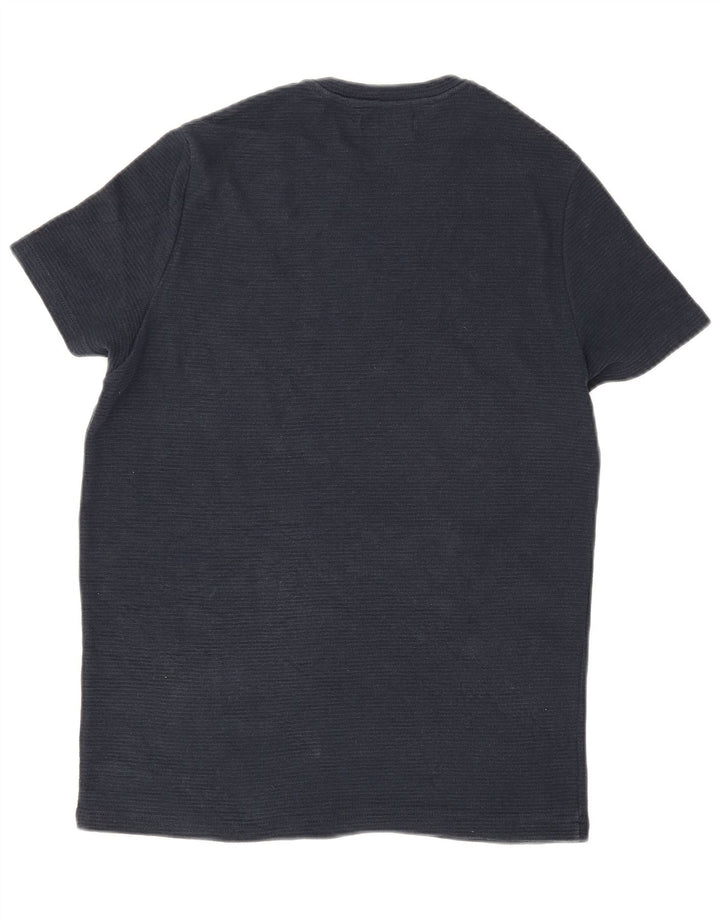 Zara Herren T-Shirt Top Small Marineblau