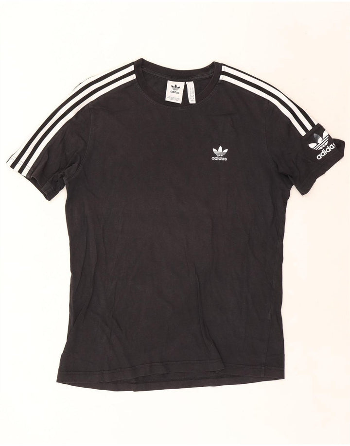 Adidas Herren Grafik T-Shirt Top Medium Schwarz Baumwolle