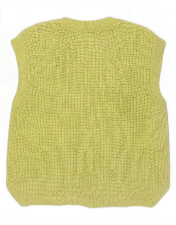 Zara Damen-Oversize-Tanktop aus Baumwolle, Gr. 10, Größe S, Gelb