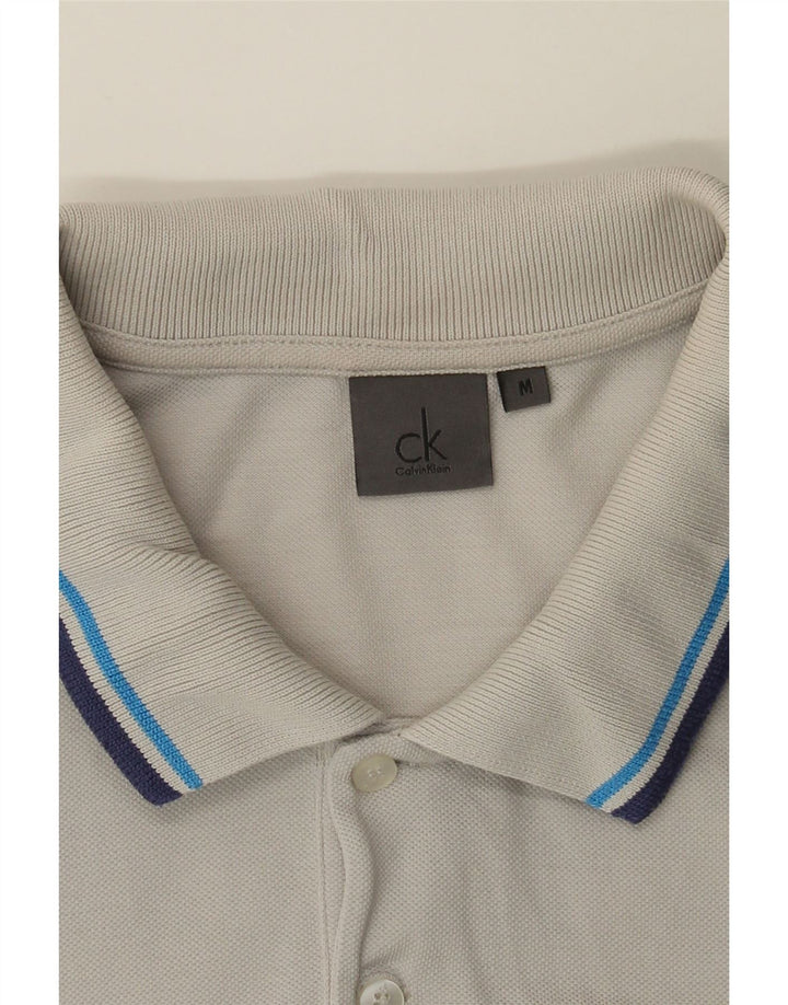 CALVIN KLEIN Mens Polo Shirt Medium Grey Cotton Vintage Calvin Klein and Second-Hand Calvin Klein from Messina Hembry 