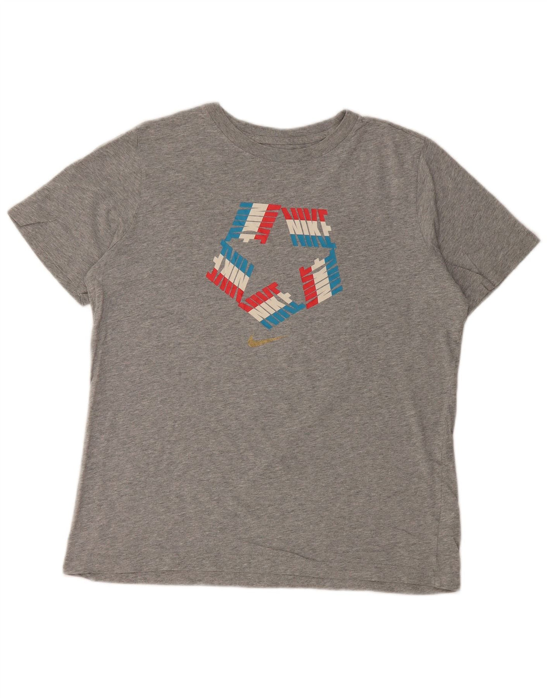 NIKE Damen-T-Shirt mit Standard-Passform, Grafik, UK 18, XL, Grau, Baumwolle
