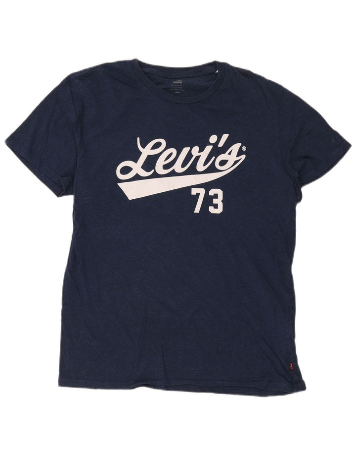Levi's Herren-T-Shirt mit Grafik, groß, marineblau, Baumwolle
