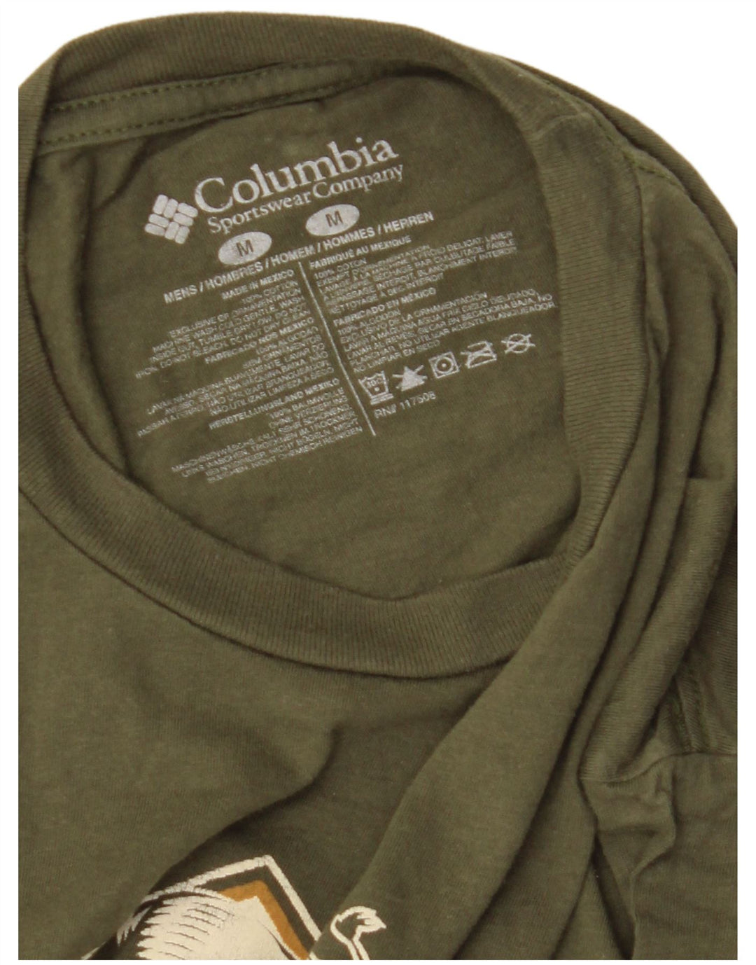 Columbia Herren-T-Shirt mit Grafik, mittelgrüne Baumwolle