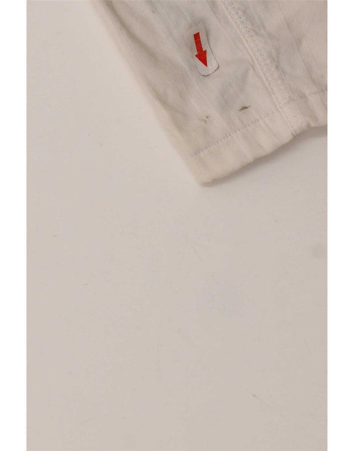 SIVIGLIA Herren-Freizeitshorts W33 Mittelweiß gestreifte Baumwolle