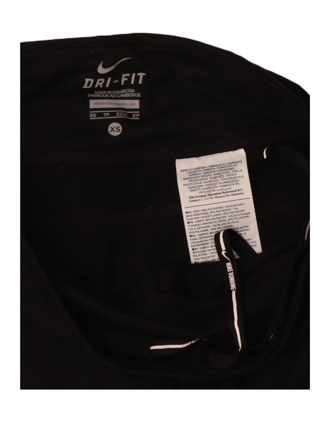 Nike Damen Dri Fit Leggings UK 6 XS Schwarz Polyester