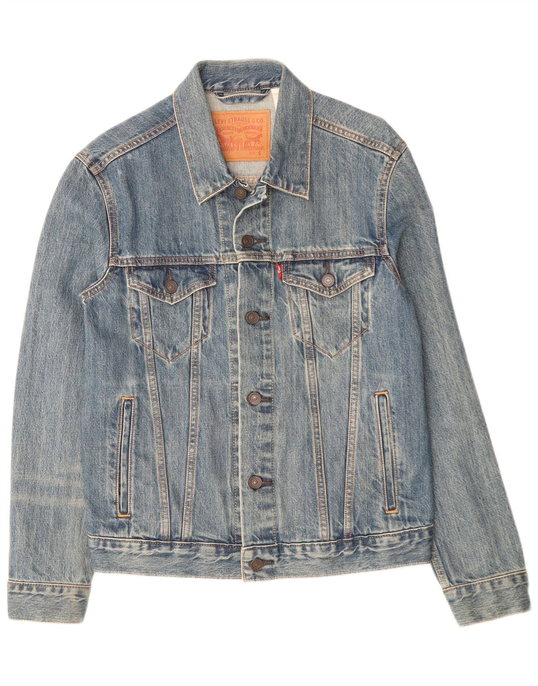 Levi's Herren Jeansjacke UK 36 Small Blaue Baumwolle