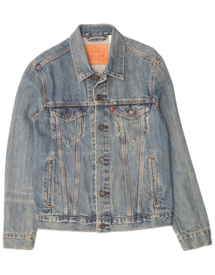 Levi's Herren Jeansjacke UK 36 Small Blaue Baumwolle