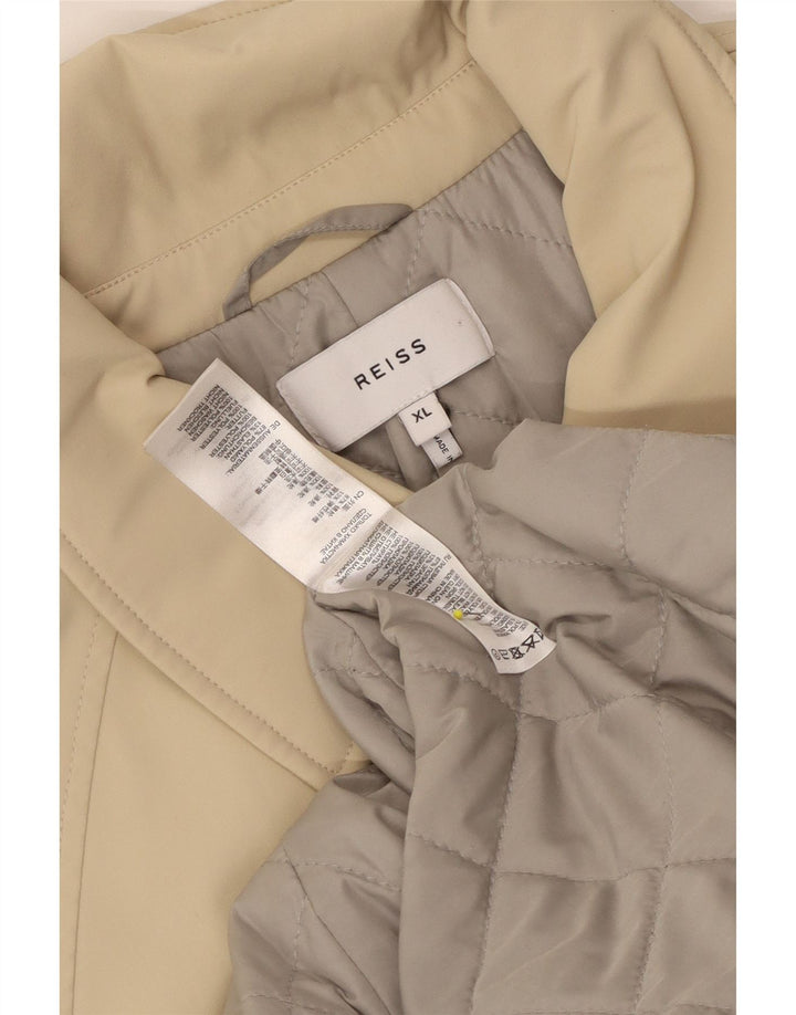 Reiss Herrenmantel UK 42 XL Beige Polyamid