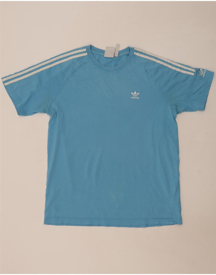 Adidas Herren T-Shirt Top Large Blau Baumwolle