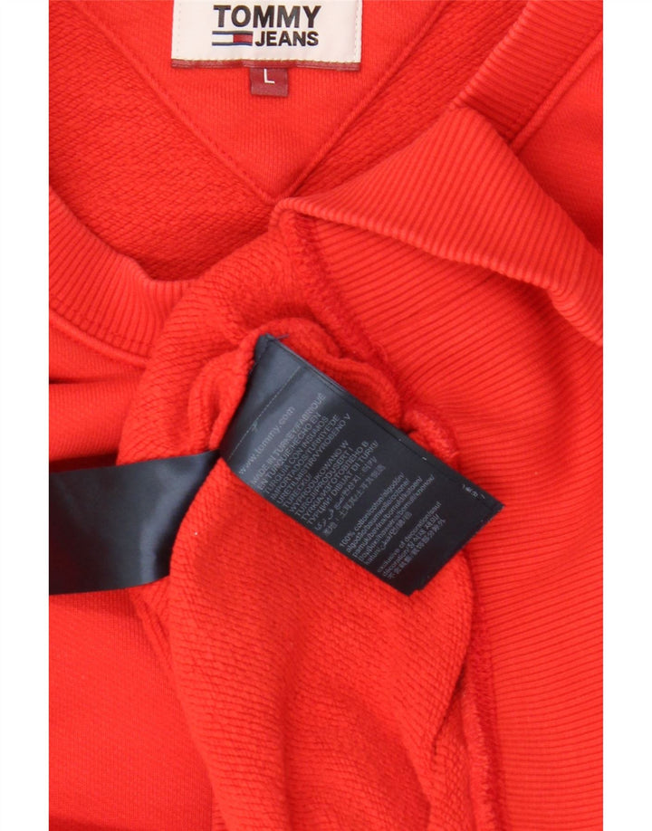 Tommy Hilfiger Herren-Sweatshirt-Pullover, große rote Baumwolle
