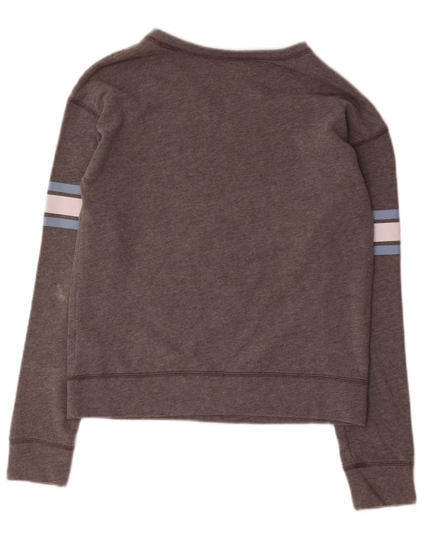 Hollister Damen-Sweatshirt mit Grafik, UK 6, XS, Grau, Farbblock