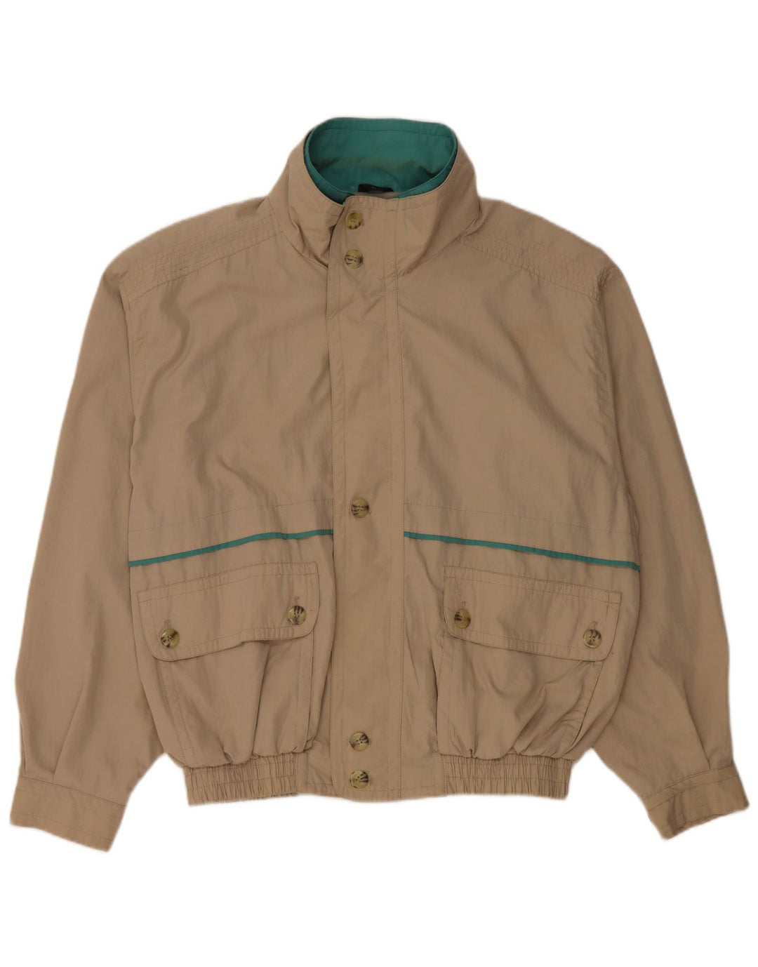 Vintage Herren Bomberjacke IT 52 XL Beige Polyester