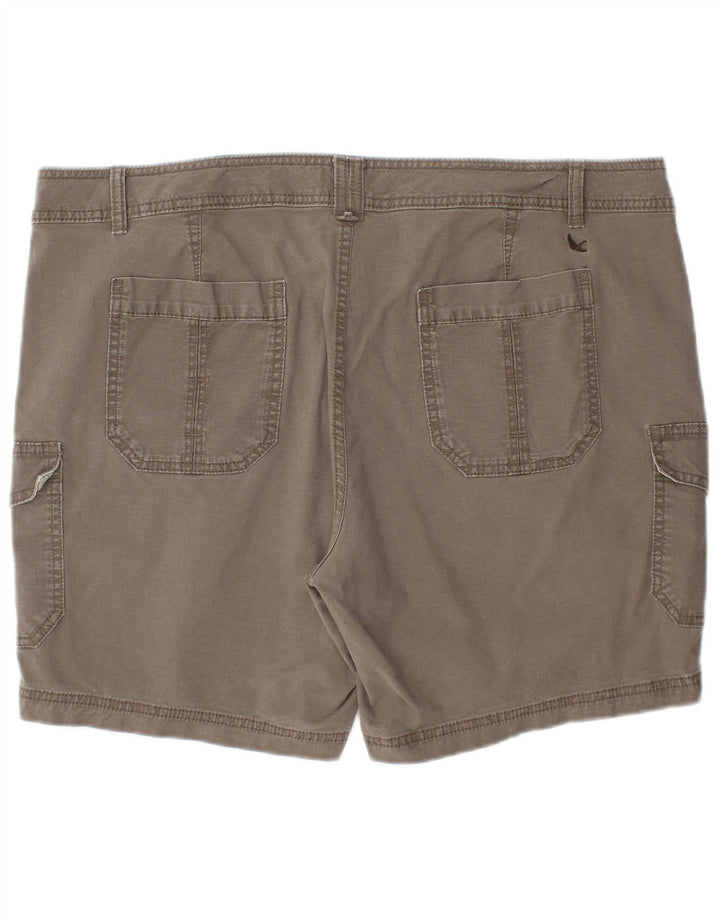 Eddie Bauer Damen Cargoshorts US 18 2XL W40 Graue Baumwolle