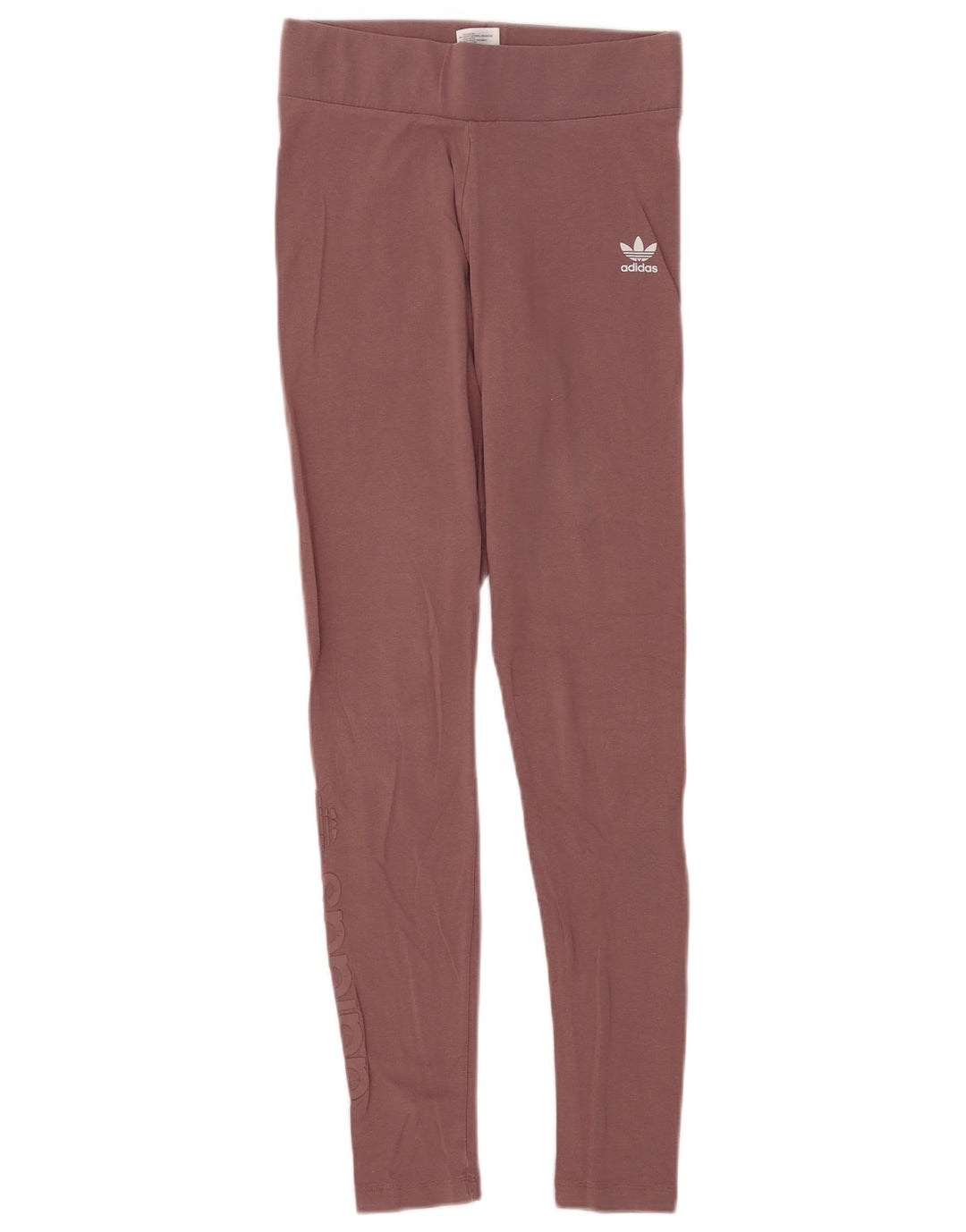Adidas Damen Leggings UK 10 Small Braune Baumwolle