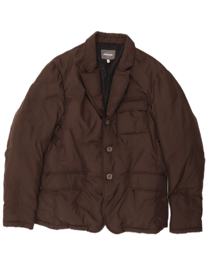 Brema Herren Blazer Wattierte Jacke IT 52 XL Braun Polyester