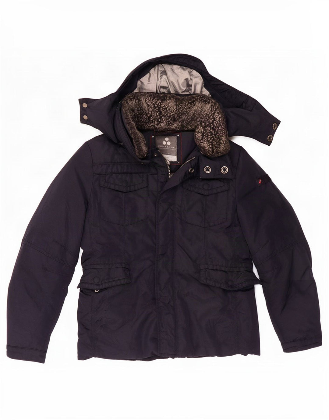 PEUTEREY Wattierte Jacke für Jungen mit Kapuze, 9–10 Jahre, Größe L, Marineblau, Polyamid