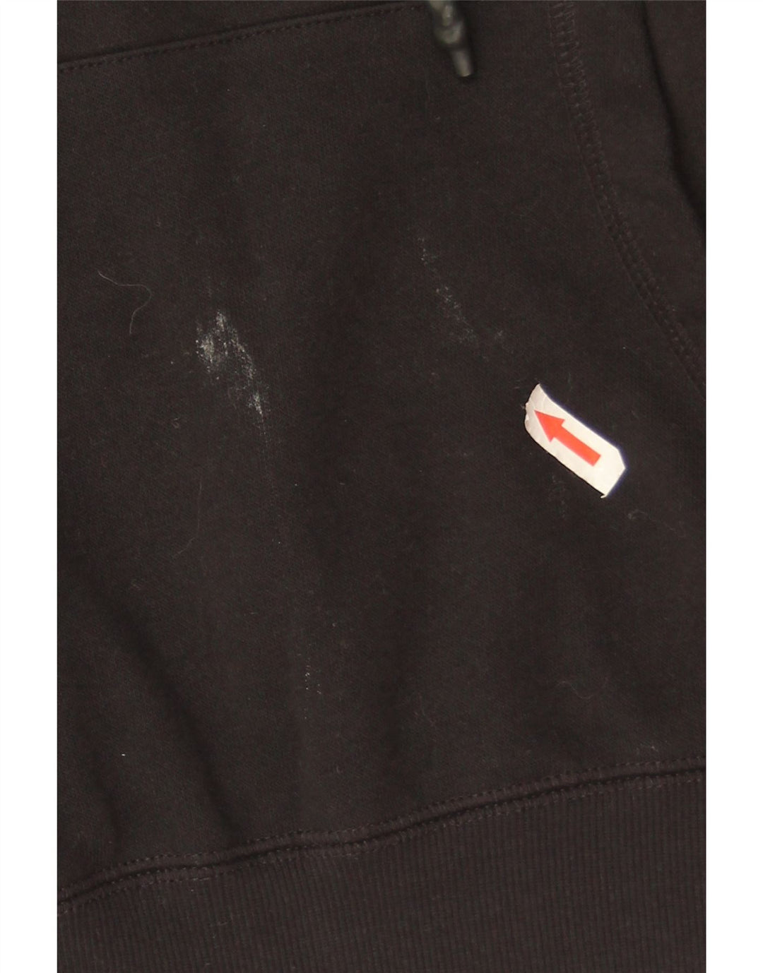 Champion Damen-Pullover mit übergroßem Crop-Grafik-Kapuzenpullover, Gr. 10, Größe S, Schwarz