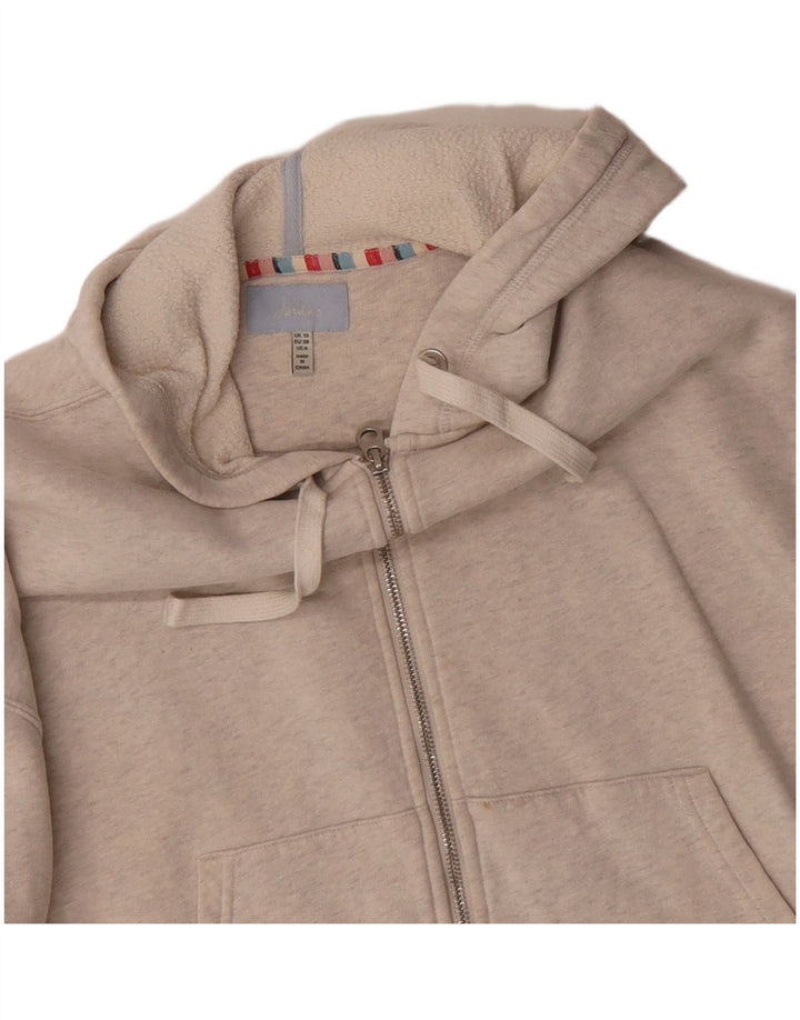Joules Damen-Pullover mit Kapuze, übergroß, mit Reißverschluss, Gr. 10, Größe S, Beige, Polyester