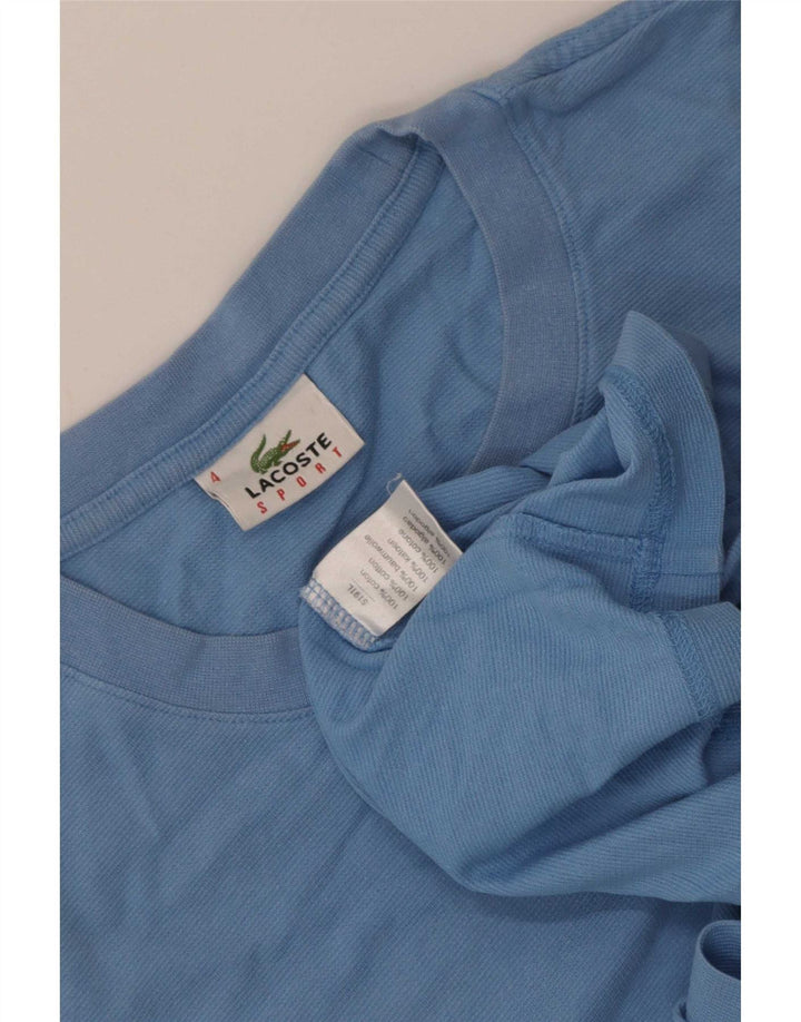 Lacoste Herren T-Shirt Top Größe 4 mittelblaue Baumwolle