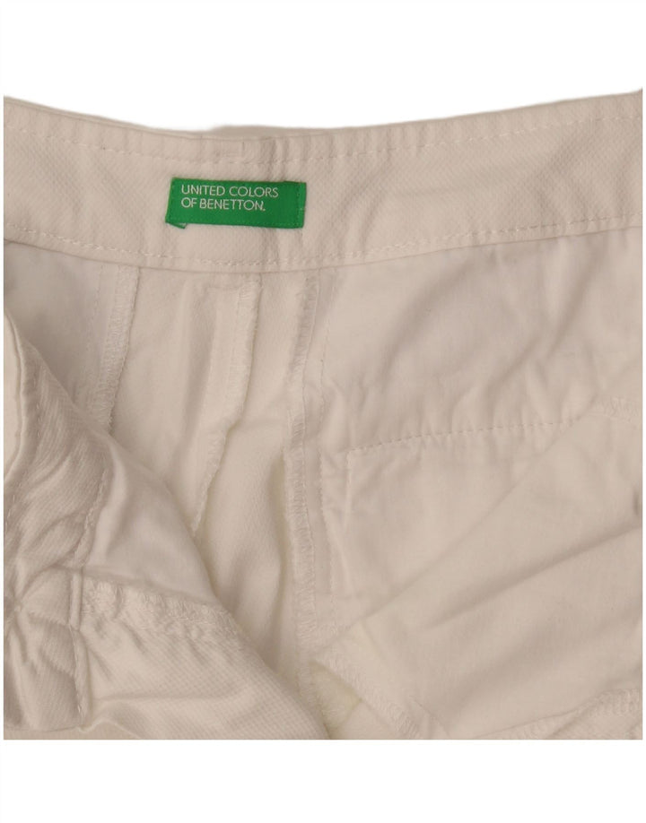 Benetton Slim Chino-Hose für Damen, W29, L26, Weiß