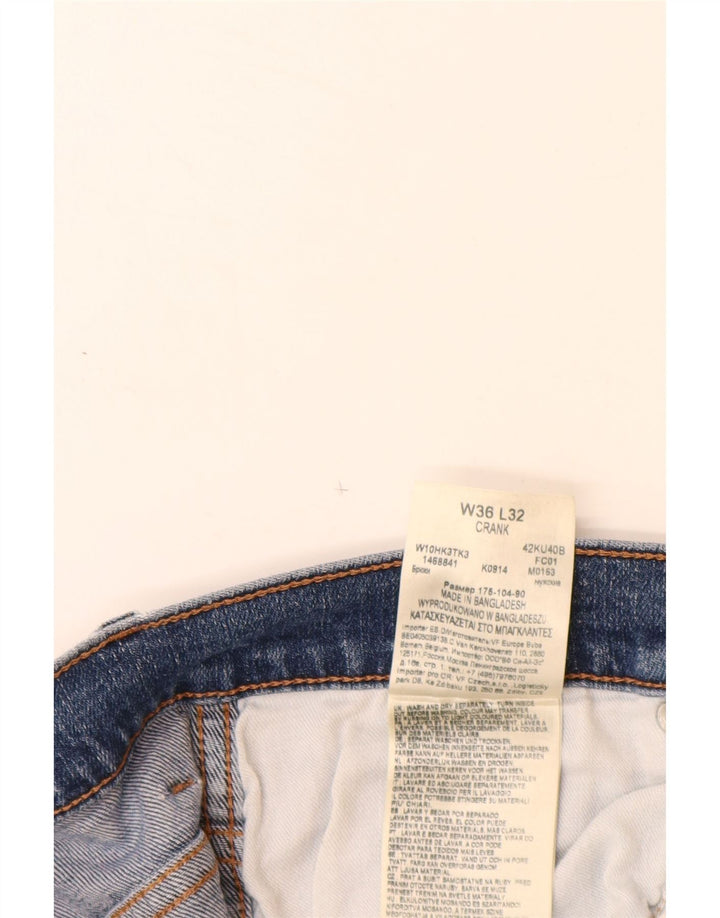 WRANGLER Damen-Jeans „Crank Straight“, W36, L32, Blau, Baumwolle