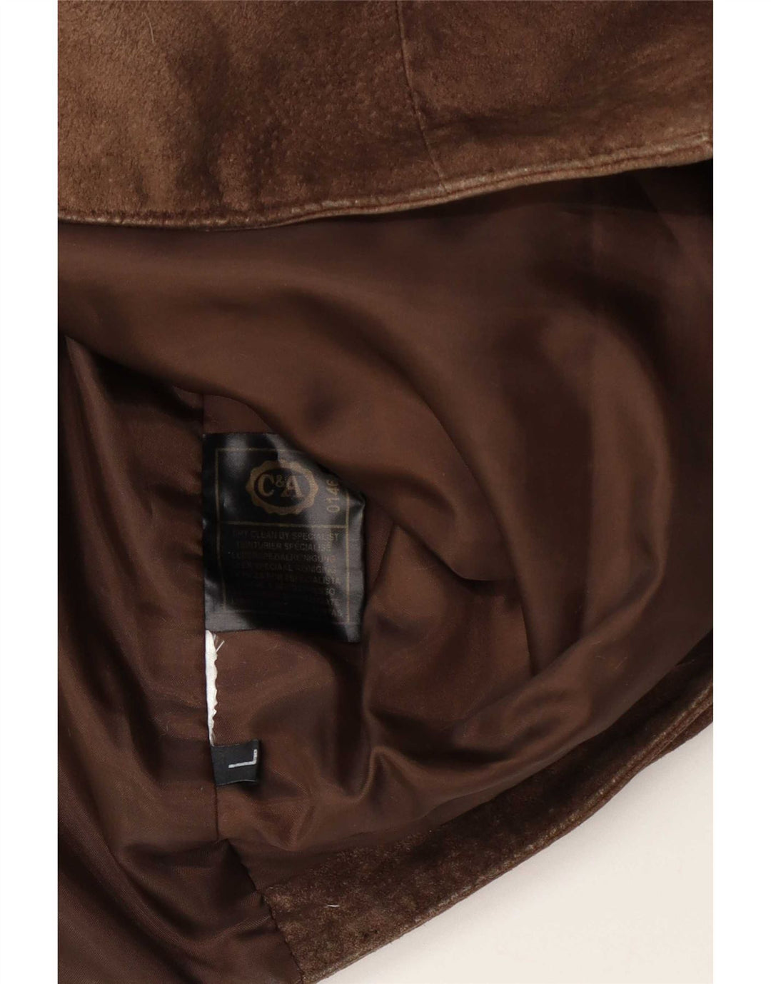 C&A Herren-Wildlederweste, großes braunes Leder