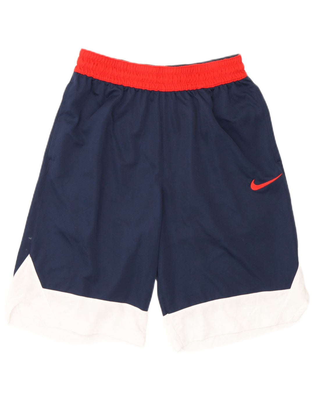 Nike Herren Dri Fit Sportshorts, Größe S, Marineblau, Farbblock-Polyester