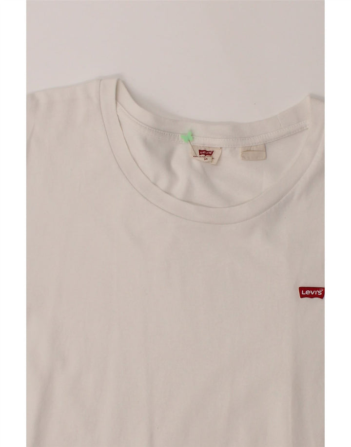 LEVI'S Womens T-Shirt Top UK 22 3XL White Cotton Vintage Levi's and Second-Hand Levi's from Messina Hembry 