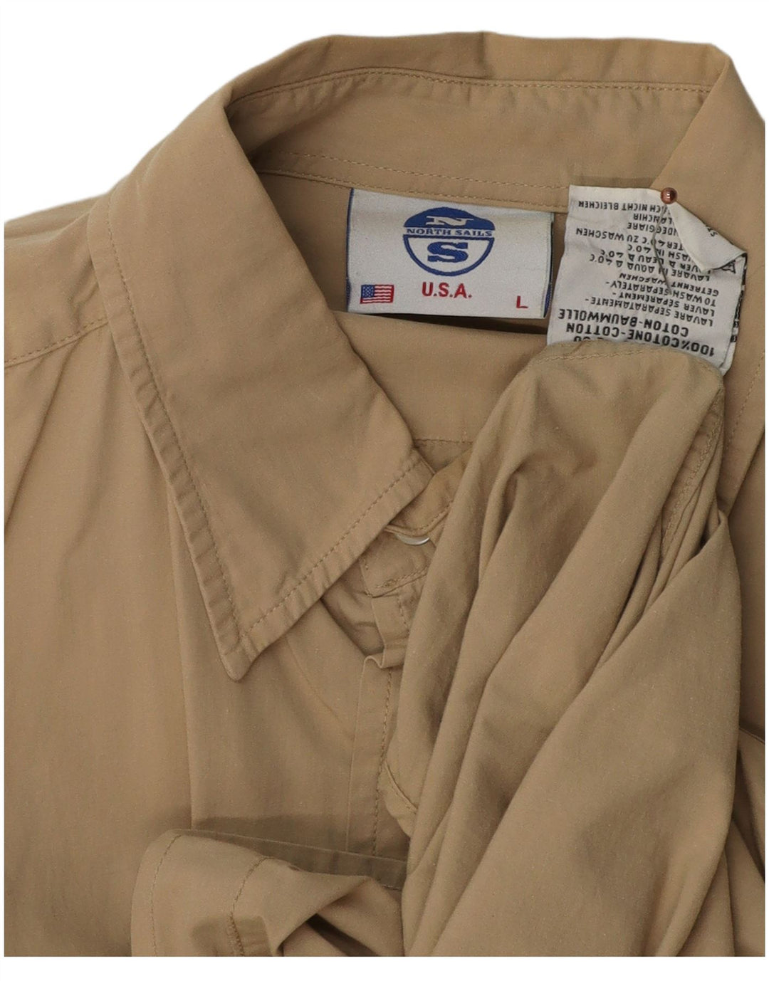 North Sails Herren-Hemd, groß, beige Baumwolle