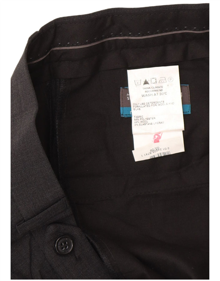 Maßgeschneiderte Herren-Anzughose von Marks & Spencer, W34, L29, grau, Polyester